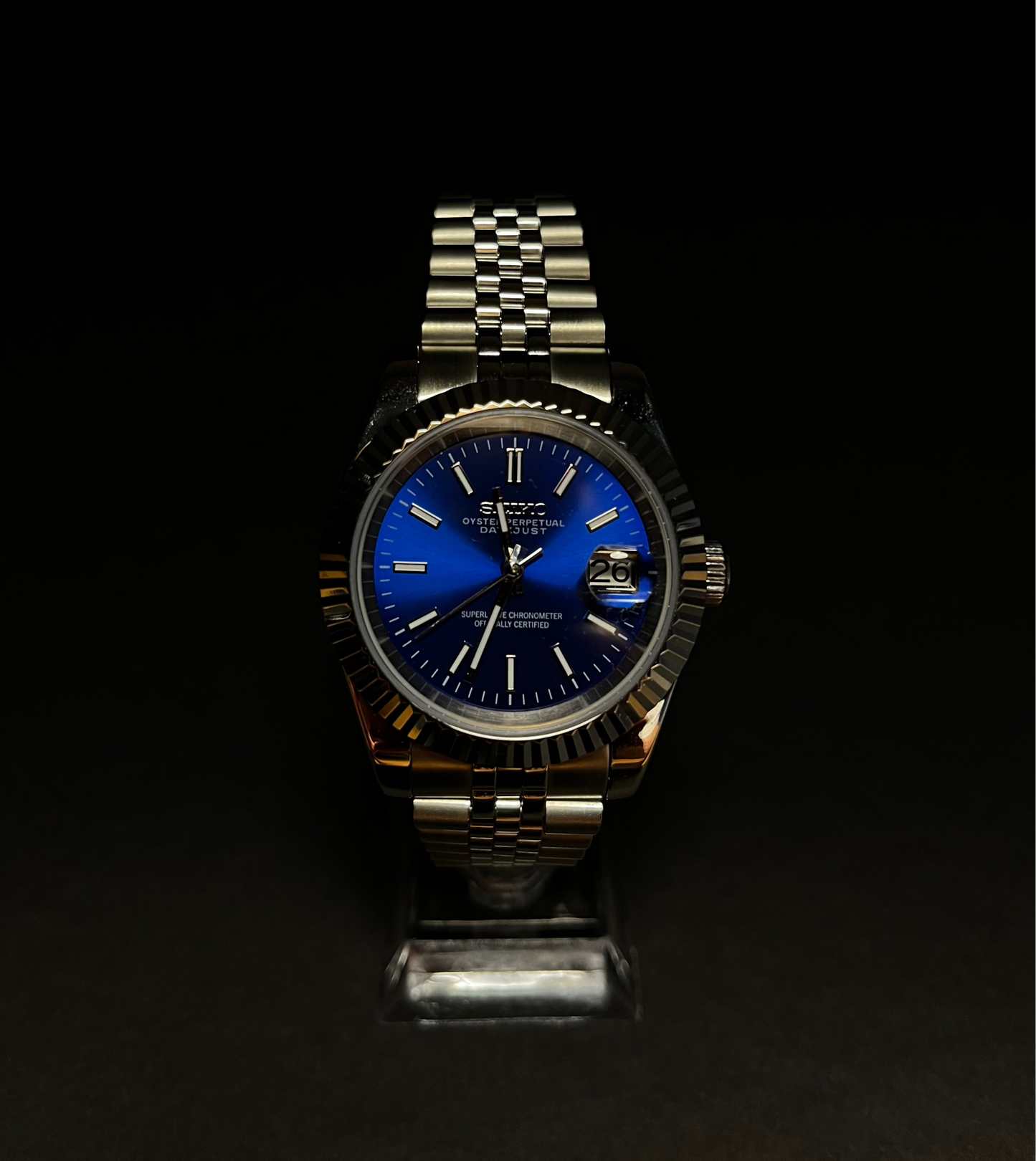 SEIKO Royal Blue Datejust Mod