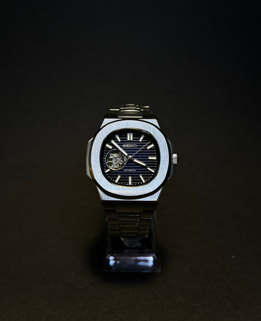 SEIKO Dark Blue Open Heart Nautilus Mod