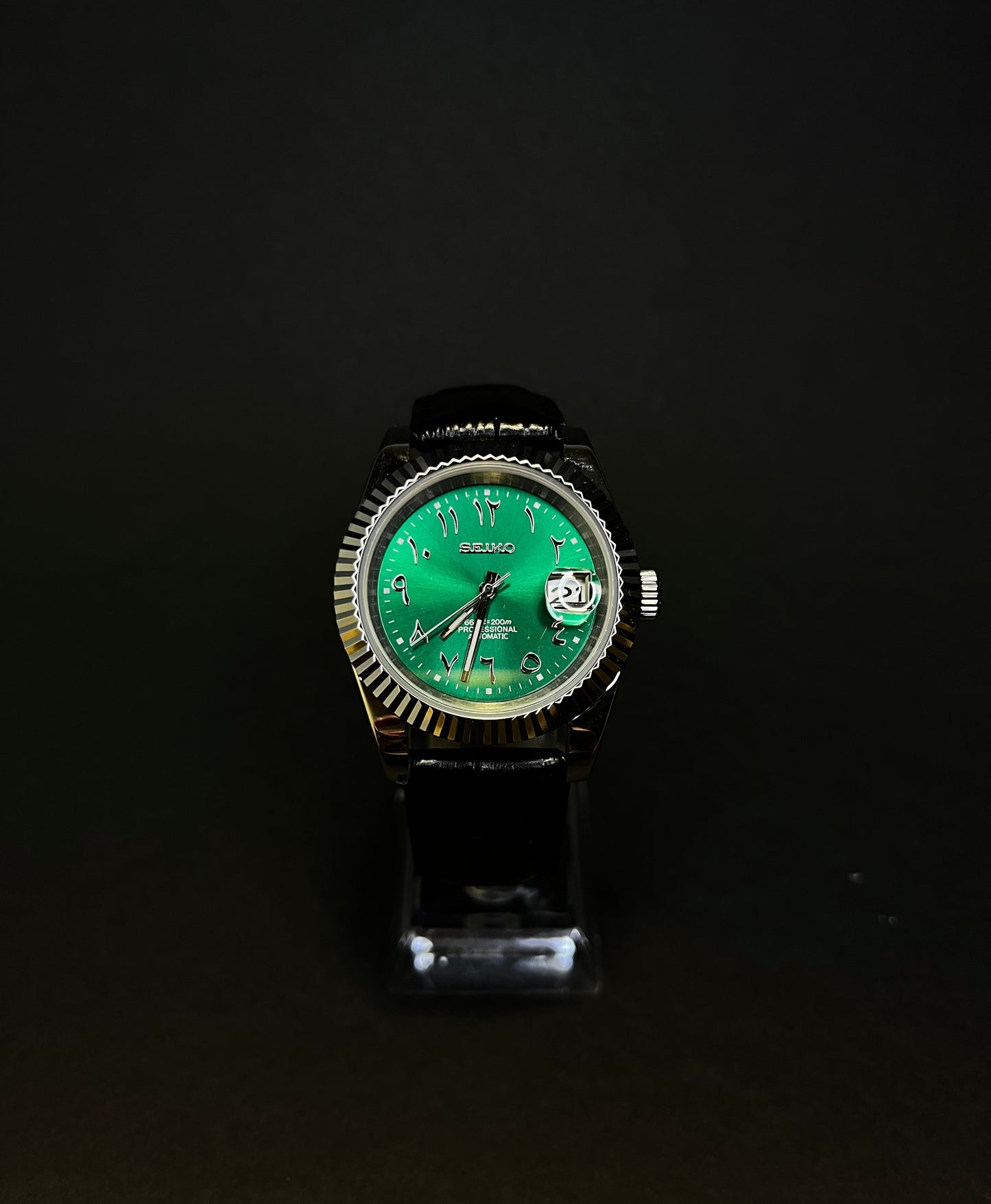 SEIKO Emerald Green Arabic Datejust Mod