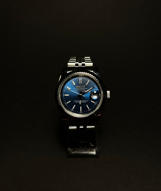 SEIKO Dark Blue Datejust Mod